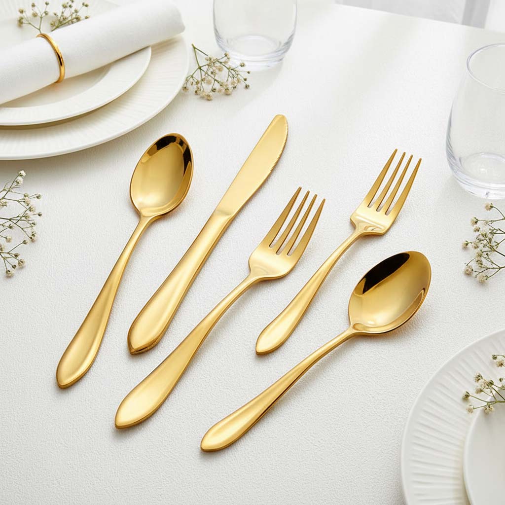 gold wedding flatware set wholesale