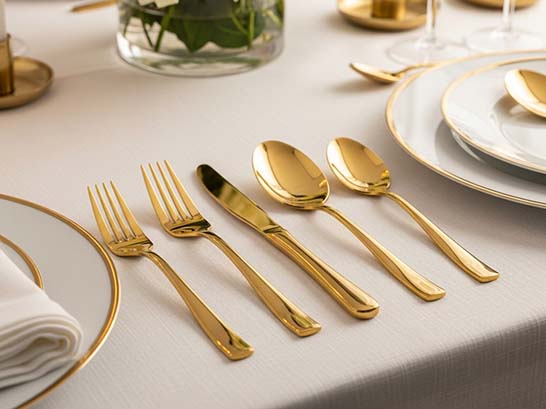 What is gold electroplate flatware?