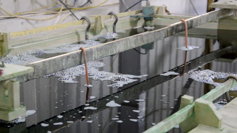 A diagram showing the electroplating process with real gold ions bonding to a stainless steel fork