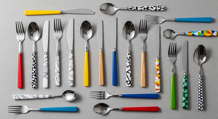 A vibrant collection of ABS handles in various colors and patterns like marble and wood grain