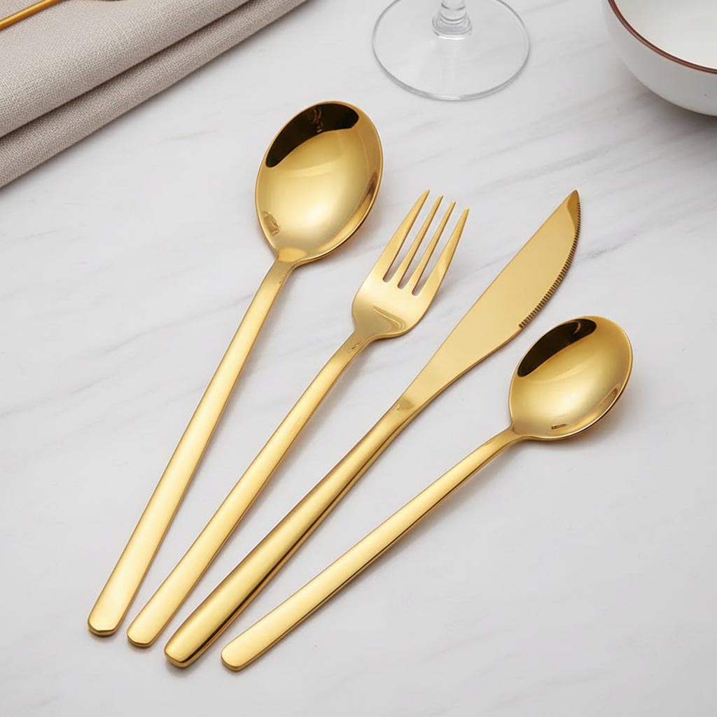 Korean Golden Flatware Set