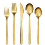Korean-style gold mirror finish stainless steel cutlery