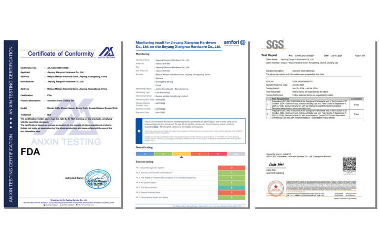 flatware certification