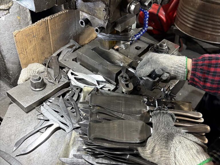 Manual finishing by skilled workers in cutlery production