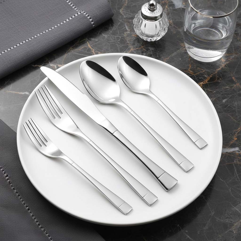Heavy weight 18/10 stainless steel fork knife spoon set