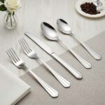 Fork and knife set for hotel and restaurant use, silver plated flatware set with classic design for bulk catering supply