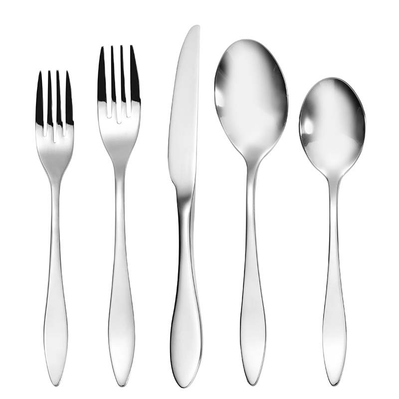 Mirror finish flatware for hotel and restaurant use