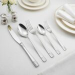 Precision-finished fork knife spoon set in bulk flatware program