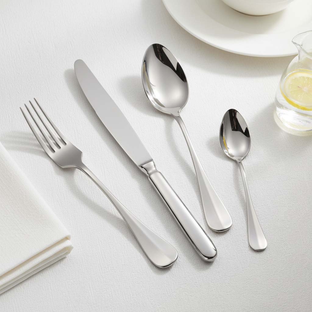 Stainless steel hotel silverware sets for hospitality service