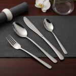 Premium mirror finish fork knife spoon set made from 18/10 stainless steel