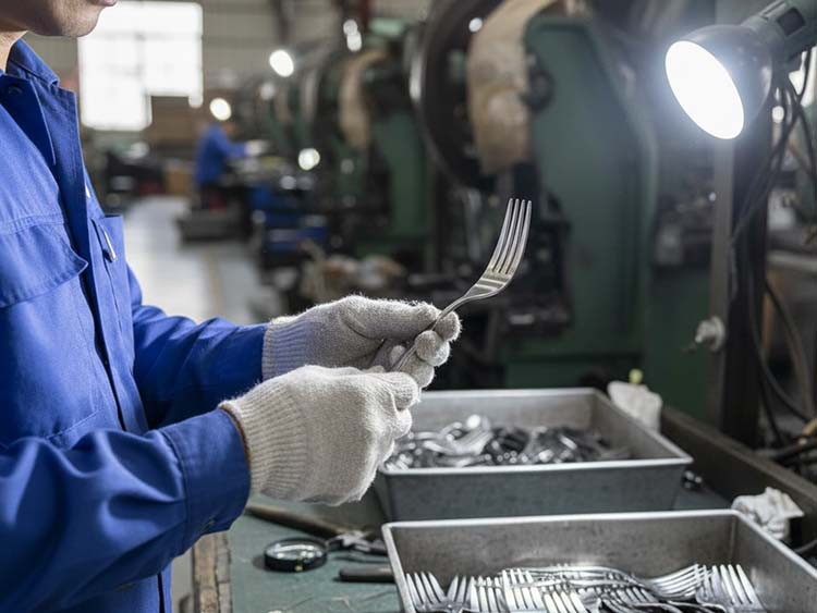 What Are the Key Stages of Quality Control Inside a Flatware Factory?