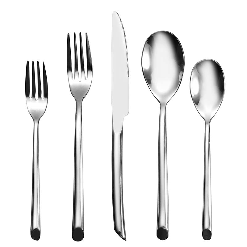 Cylinder handle stainless steel silverware set for bulk supply