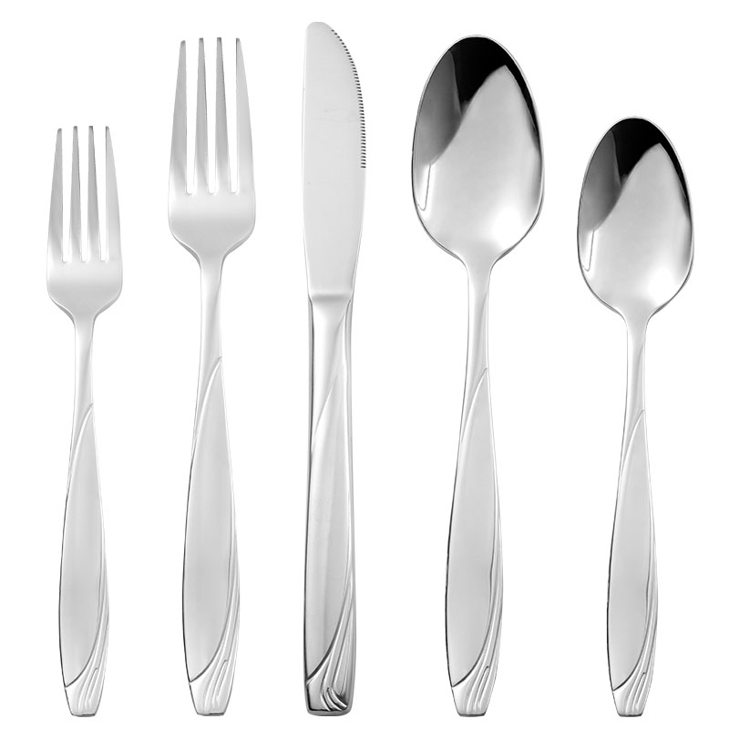 Nontoxic mirror polish stainless steel silverware set for bulk supply