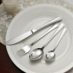 Premium stainless steel fork knife spoon set in luxury cutlery design