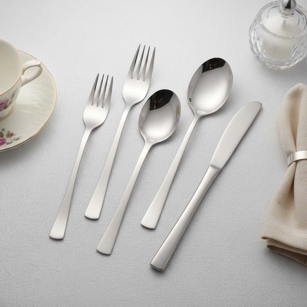 Fork knife spoon stainless steel flatware set from China supplier