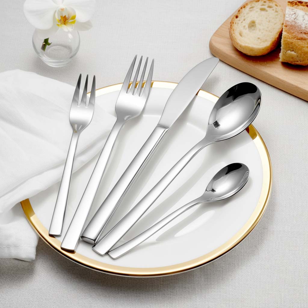 Stainless steel spoon and fork set for large volume B2B procurement