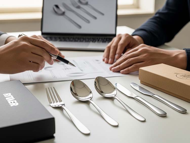 What is the Step-by-Step Process for a Custom Cutlery Order?