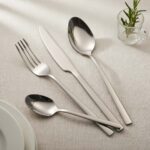 Engraved stainless steel fork knife spoon set for OEM silverware program
