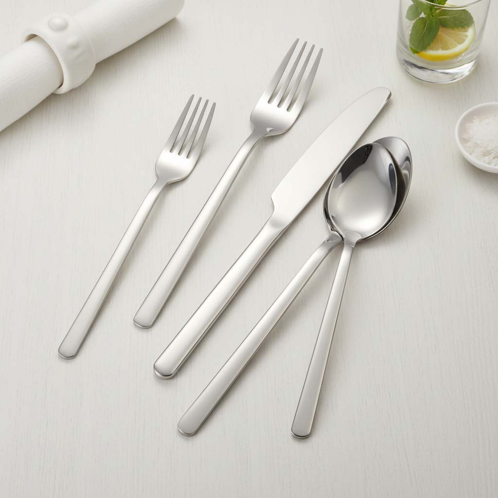 Stainless steel fork knife spoon set in 18/0 material for wholesalers, distributors, retailers, and supermarkets