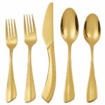 China gold flatware factory colored stainless steel cutlery production