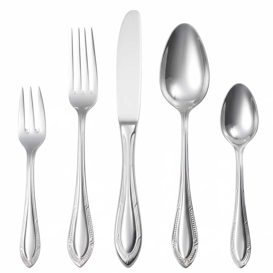 China luxury beaded silverware manufacturer stainless steel flatware