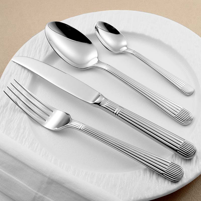 Flatware factory sale thick handle heavyweight fork knife spoon set