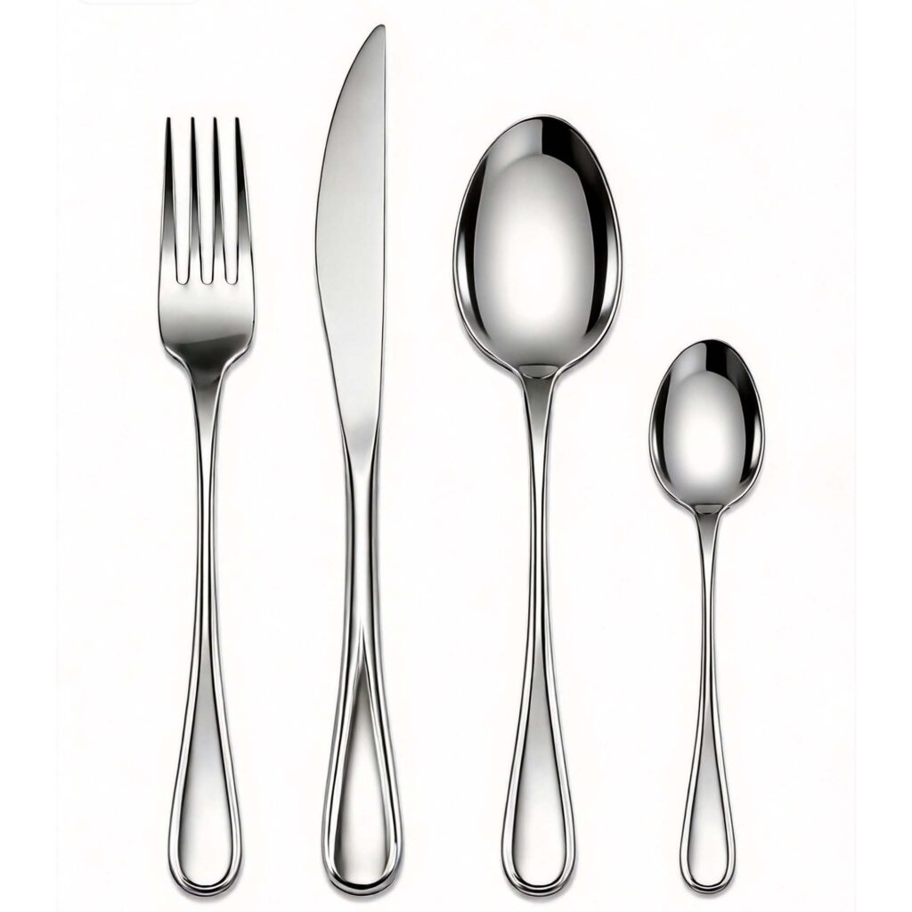 China heavy duty stainless steel silverware factory production