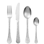 Hammered flatware silverware set for bulk B2B supply