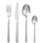 Square handle 18/10 stainless steel flatware set for bulk supply