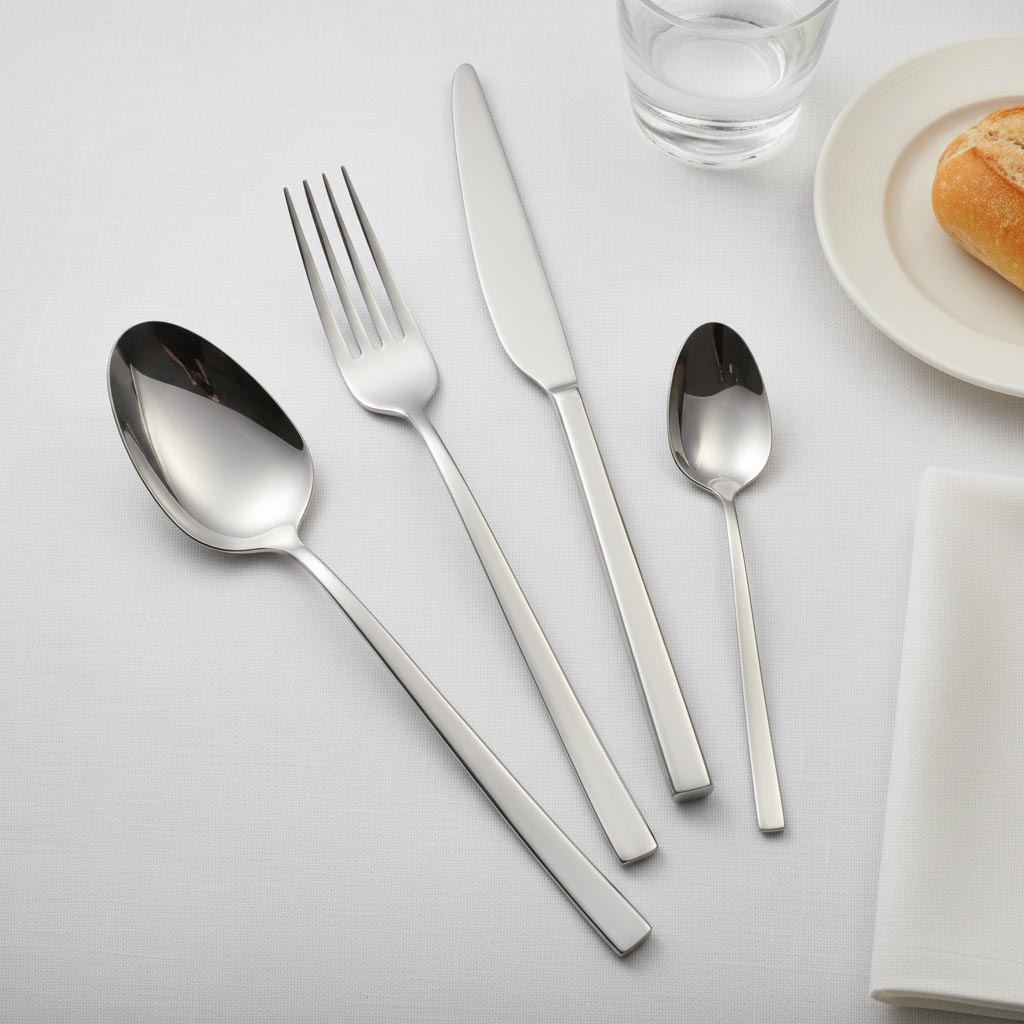 Modern design detail on wholesale flatware stainless steel spoon fork knife set