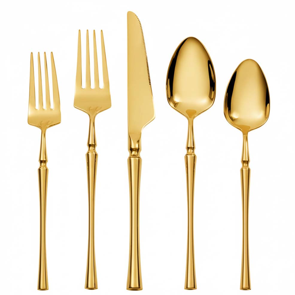 Factory-Direct Wholesale PVD Gold Stainless Steel Flatware Set