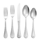 Double line heart handle luxury stainless steel flatware set