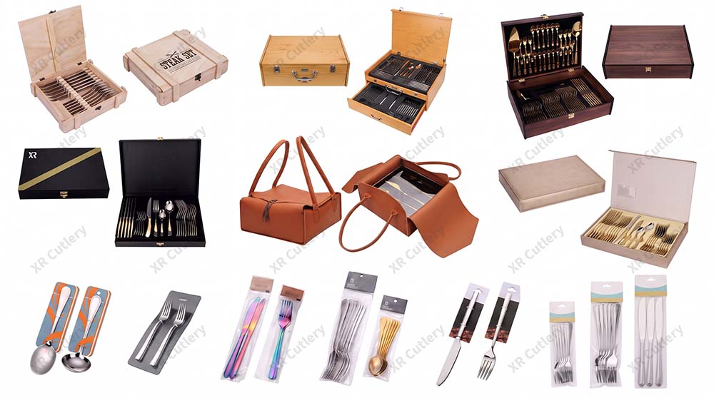 Defining a Gift Cutlery Set Foundation A mood board showing different flatware styles, materials, and target customer profiles