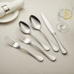 Elegant heart pattern handle detail on premium spoon fork knife set