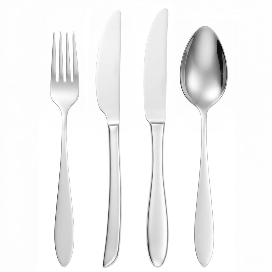 18/10 stainless steel contemporary flatware set for restaurant supply