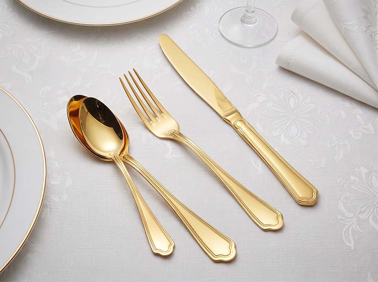 Gold PVD Stainless Steel Flatware: Explore XR Cutlery's Gold Collection
