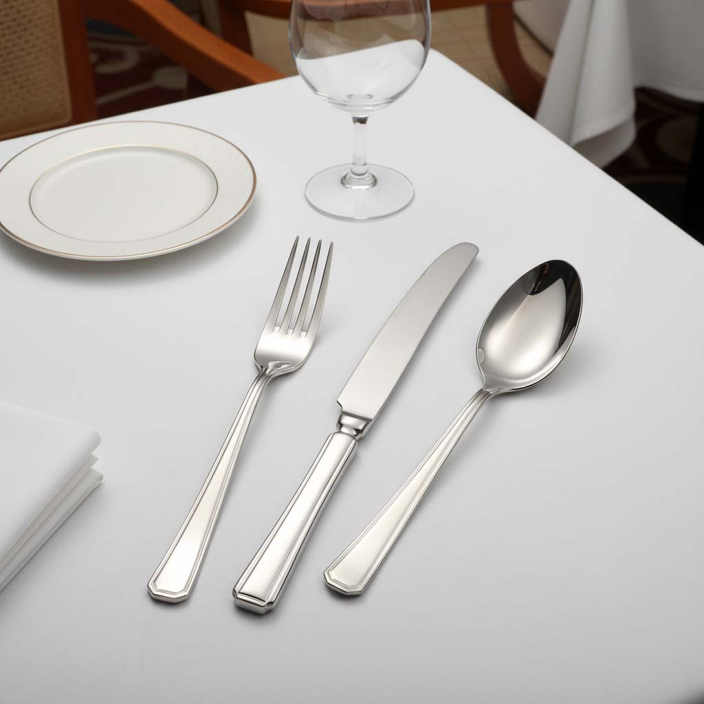 Modern restaurant spoon fork knife set with 18/10 stainless steel