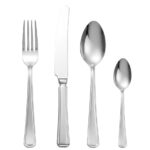 Restaurant quality 18/10 stainless steel modern flatware set